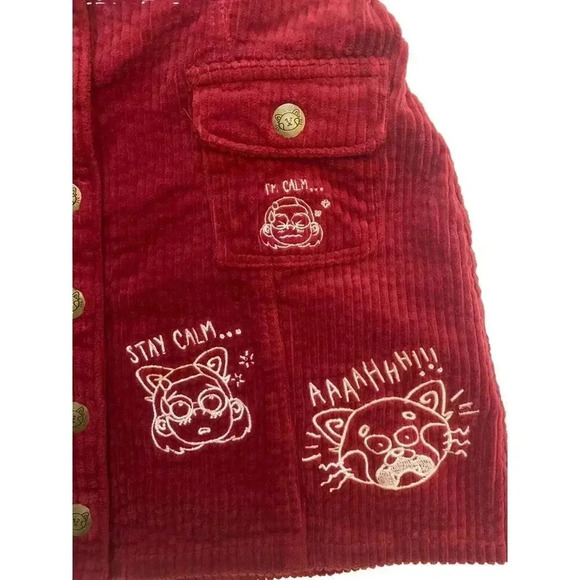 Disney Pixar TURNING RED Skirt Womens Panda Mei Corduroy- Medium - Picture 2 of 6